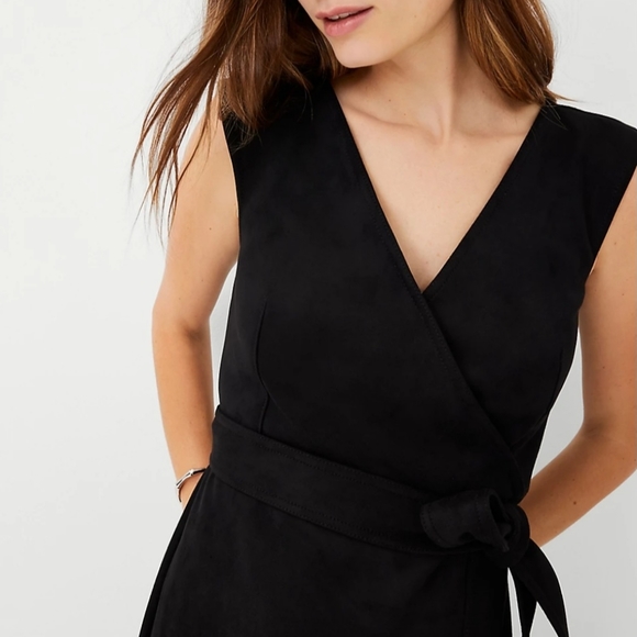 💕♥️ ANN TAYLOR Faux Suede Wrap Midi Dress - Picture 5 of 5